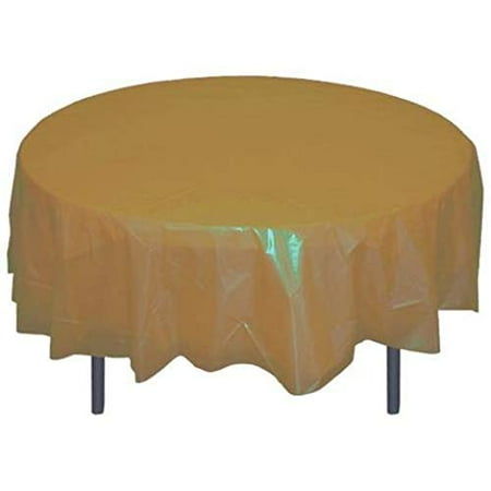 

Mountclear 12-Pack Disposable Plastic Tablecloths - 84 Inch Round Table Cloth -