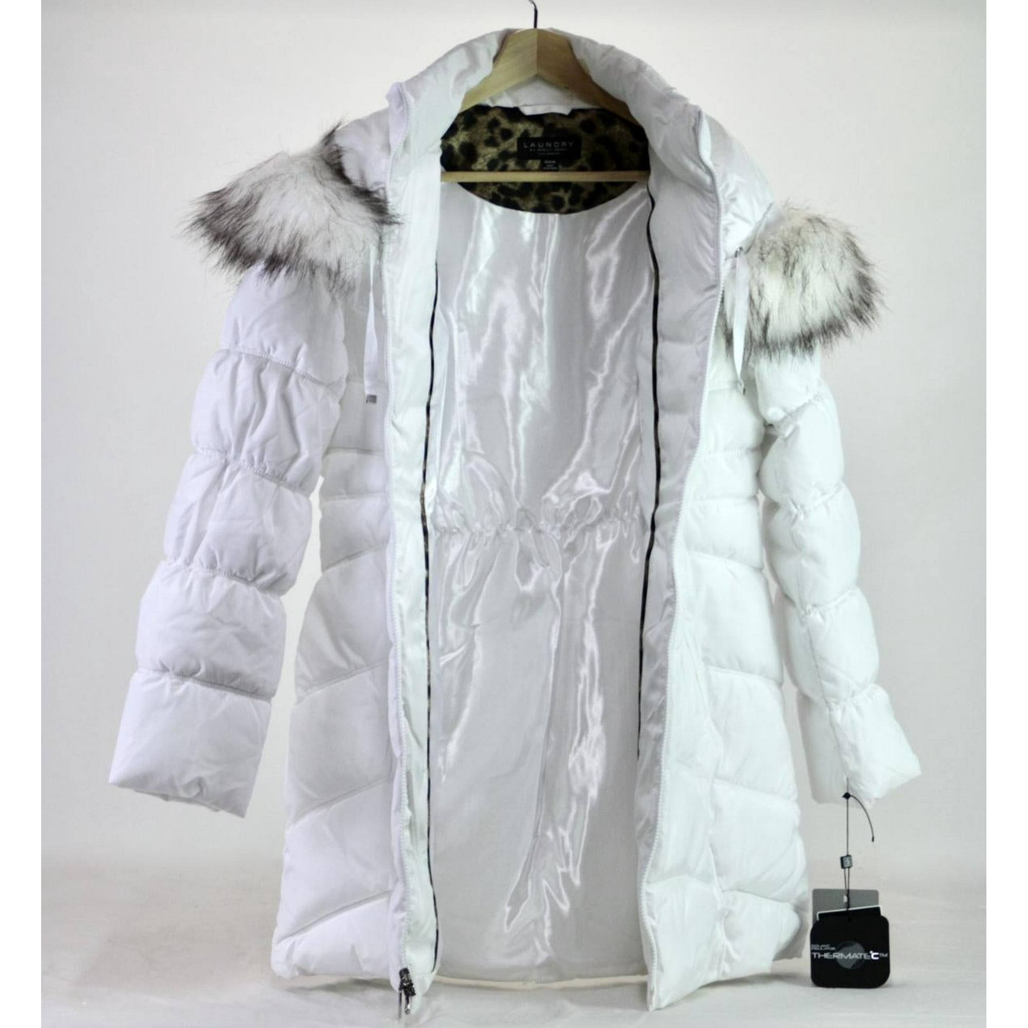 Laundry by shelli segal faux fur trimmed hooded puffer jacket sale