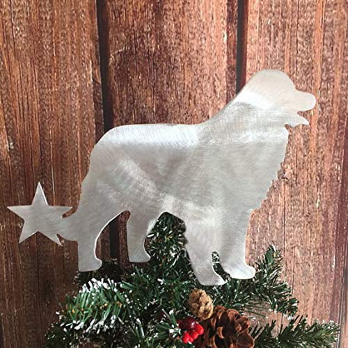 Pet Memorial Holiday Decoration Wreath Decoration Pit Bull Dog Christmas Tree Topper Metal PT Hudson Alumi-Art Staffordshire Terrier