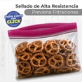 thumbnail image 4 of Bolsas Reutilizables Para Snacks, 600 Pzs, 16.5x8.2cm, Bolsas Herméticas, Doble Cierre Clic, Sin BPA, Para Galletas, Frutas, Frutos Secos, Dulces, Verduras Lunch, Oficina o Viajes, 4 of 12