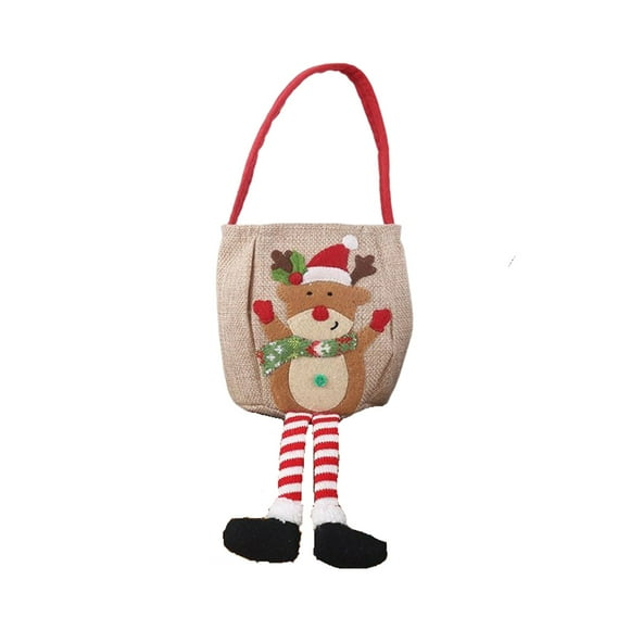Cateissary Bolsas de Navidad para envolver regalos, almacenamiento de embalaje, contenedor de alce, bolso de mano, bordado exquisito para Alce