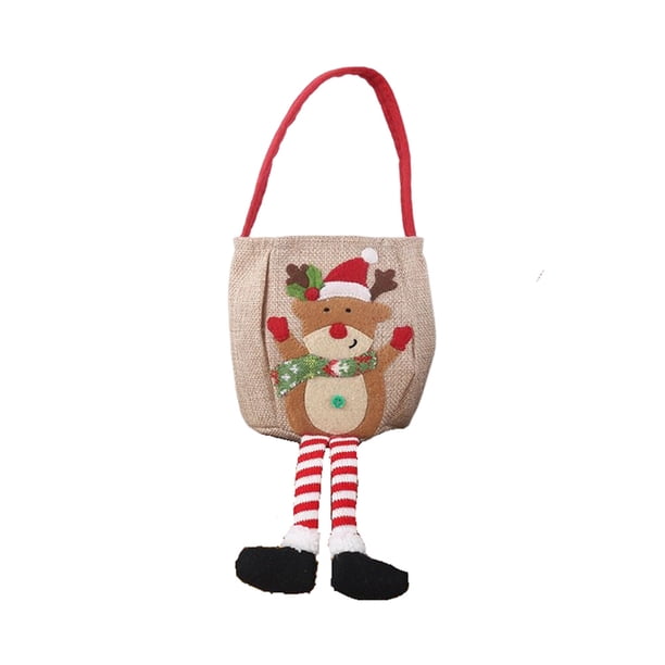 Cateissary Bolsas de Navidad para envolver regalos, almacenamiento de embalaje, contenedor de alce, bolso de mano, bordado exquisito para Alce