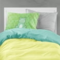 thumbnail image 2 of Polkadot Frog Watercolor Fabric Standard Pillowcase, 2 of 2