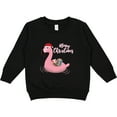 thumbnail image 2 of Inktastic Flamingo Merry Christmas Toddler Sweatshirt, 2 of 4
