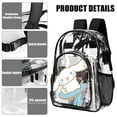 thumbnail image 5 of Cinnamoroll Clear Backpack Heavy Duty See Through Bookbag Transparent Bag for Colleges School Work Sport Travel, 5 of 7