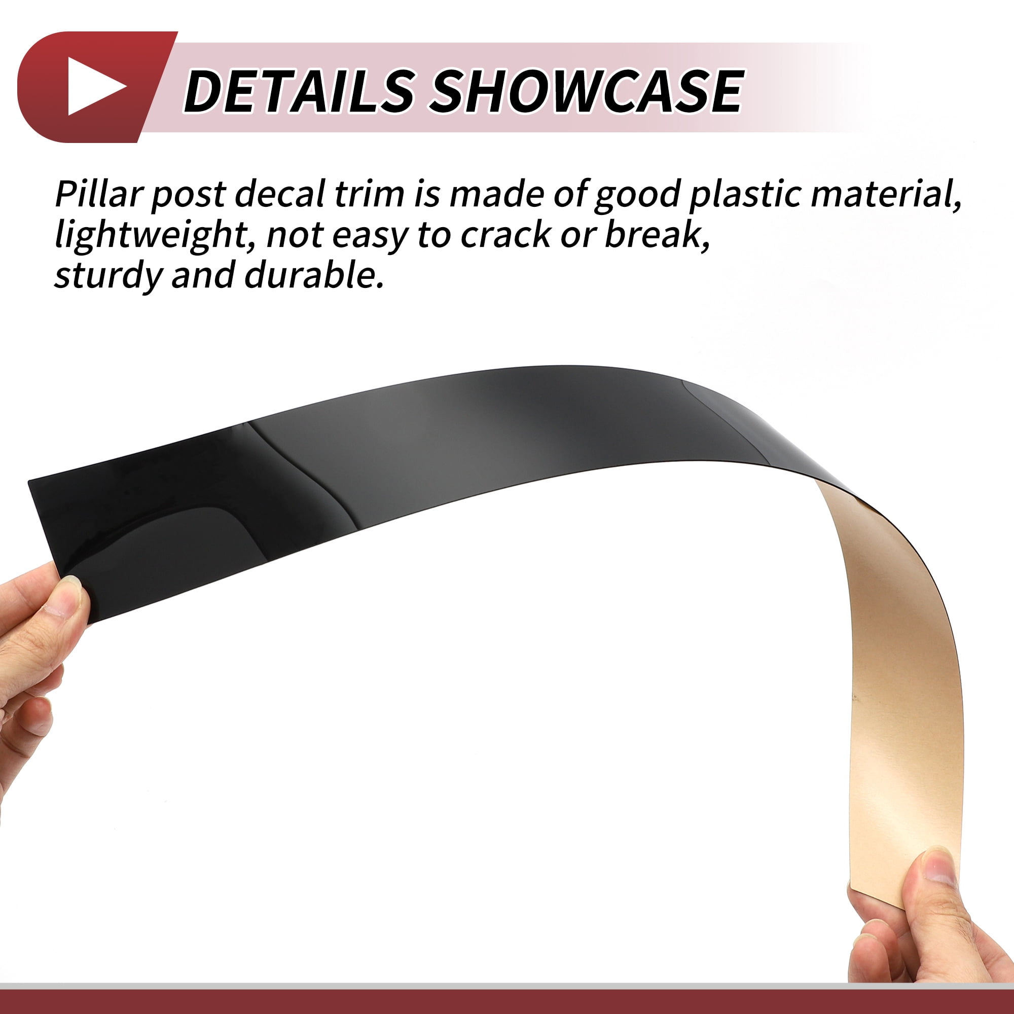 Unique Bargains 6Pcs Door Pillar Window Trim For NISSAN MAXIMA 2016-2023 Black