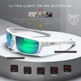 thumbnail image 2 of Gafas de sol polarizadas ATTCL para hombre pesca UV400 blanco+verde, 2 of 7