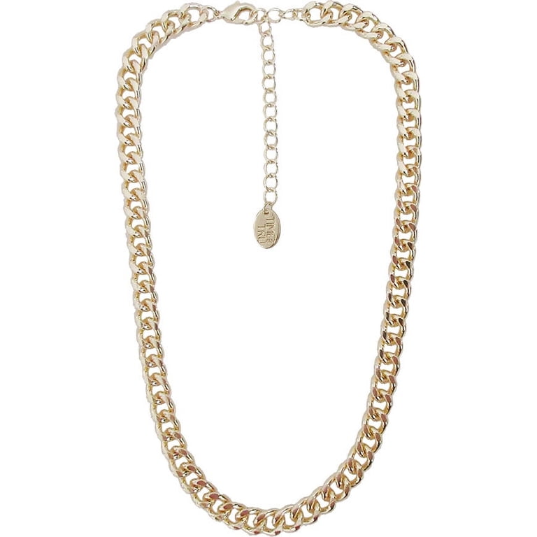 Time and Tru Gold Tone Chunky Curb Chain Necklace photo 1