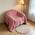 thumbnail image 6 of Chair Cover, Washable Armchair Cover for Dog, Oversized Couch Protector for Sofa Single Small Sofa Throw Covering with Tassel Hot Pink, 6 of 6