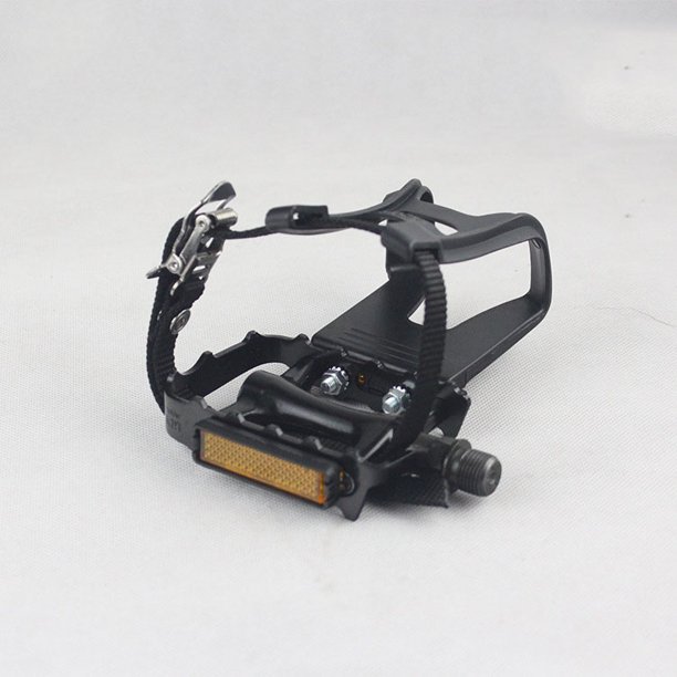 Pédale de vélo avec des Clip et des Courroies. Convient aux vélos rotatifs, aux vélos d'exercice, Vélo Stationnaire et aux vélos d'extérieur, 9/16 Pouces Axe. Kuyhfg Bienvenido a Kuyhfg