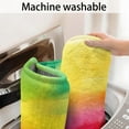 thumbnail image 5 of Colorful Tie Dye Wave Pattern Bathroom Rugs Mat,Non Slip Microfiber Bathroom Rug,Rubber Backing,Soft Bathroom Mats for Bathroom Floor,Tub and Shower,47x17in(120x43cm), 5 of 5