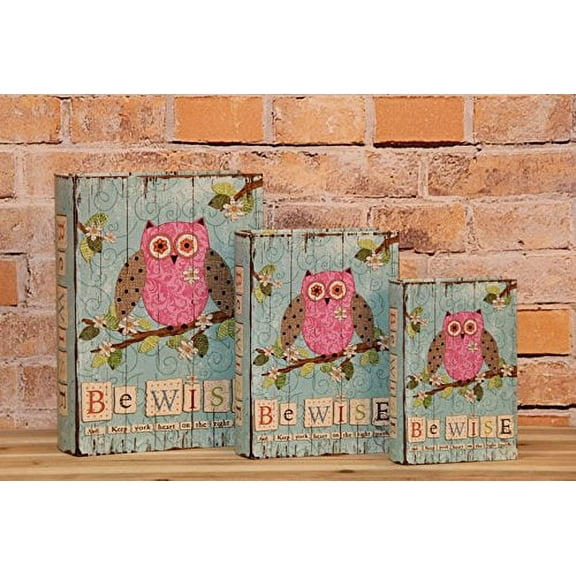 "Be Wise And Keep Your Heart On The Right Path" Decorative Book Boxes Diversion Safe Set of 3