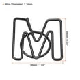 thumbnail image 2 of Uxcell Paper Clip Coated Letter M Shape Alphabet Clips Bookmarks Black for Organize Office Home, Pack of 100, 2 of 6