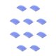 thumbnail image 2 of Peines torcidos Seitruly 10 piezas decoración caramelo plástico Azul claro, 2 of 6