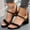 Black, variant on AXXD Black Summer Sandals for Women Gladiators Chunky Mothers Day