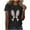 Black, variant on Womens Easter Tops 2025 Summer Casual Printed T-Shirt with Round Neck and Short Sleeves for Daily Wear