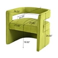 thumbnail image 3 of Modern Velvet Upholstered Accent Arm Chair, Green, 3 of 9