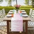 thumbnail image 4 of Table Runners 48 Inches Long Dress Scarves, Pink Polka Dots Farmhouse Kitchen/Dining Table Runner, Short Coffee Tablerunners, Vintage Abstract Art Watercolor 13x48 Inch, 4 of 9