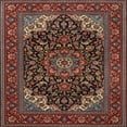 thumbnail image 1 of Ahgly Company Indoor Square Traditional Dark Almond Brown Medallion Area Rugs, 3' Square, 1 of 6