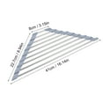 thumbnail image 2 of Drain Rack for Kitchen Triangle Corner - Foldable Stainless Steel Over- Dish Drying Rack Multipurpose Rolling Roll-Up Mat for Easy Drying and Space Saving, 2 of 7