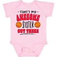 thumbnail image 3 of Inktastic That's My Awesome Sister out There with Basketballs Boys or Girls Baby Bodysuit, 3 of 5