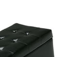 thumbnail image 6 of Cosmopolitan 34 in. W Rectangle Storage Ottoman in Midnight Black Faux Leather, 6 of 8
