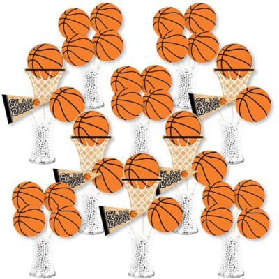 Baby Shower or Birthday Party Fold and Flare Centerpieces Basketball Big Dot of Happiness Nothin’ but Net Table Decorations 10 Count