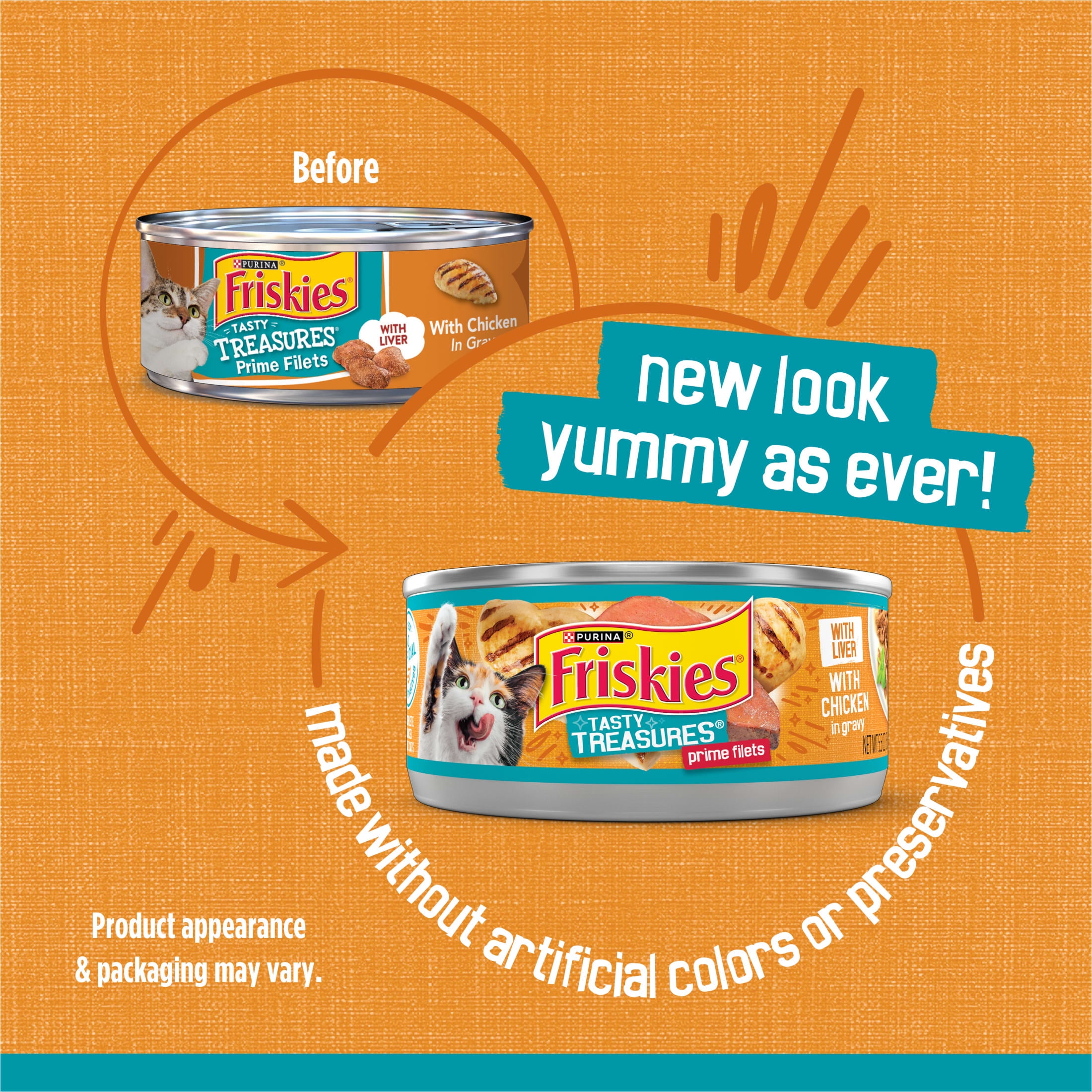 Purina Friskies Chicken and Liver, Wet Cat Food, 5.5 oz Can