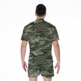 thumbnail image 2 of Green Camo Zebra Pattern Short Sleeve Men'S Rompers Casual Summer Jumpsuits Outfit, 2 of 4