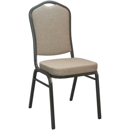 Advantage Series 2pk Crown Back Stacking Banquet Chair with Fabric and 2.5” Thick Seat, Gold Vein Frame, Multiple (Best Fabric For Chair Seats)