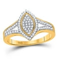 thumbnail image 1 of 10kt Yellow Gold Womens Round Diamond Cluster Ring 1/5 Cttw, 1 of 1