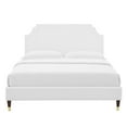 thumbnail image 6 of Modway Sienna Performance Velvet King Platform Bed in White Finish, 6 of 10