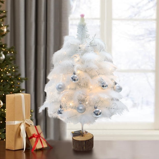 White Christmas Tree Wig with Ornaments and Lights How To Decorate An All White Christmas Tree main image 2