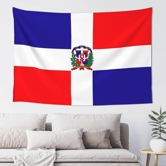Wall Decoration Tapestry-Dominican Republic Flag Tapestry Wall Hanging,Hippie Art Tablecloths s For Bedroom Dorm Living Room