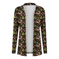 thumbnail image 4 of Women's Christmas Cardigan Sweater Long Sleeve Lightweight Casual Plaid Knit Open Front Holiday Top Xmas Tree, 4 of 4