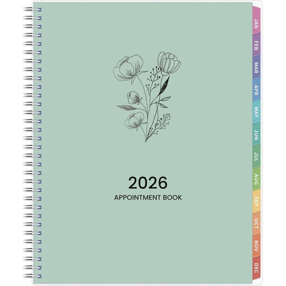 2026 Appointment Book, 8.5" x 11" Weekly and Monthly Planner, January to December 2026 with Hourly Scheduling, Tabs, Pocket and Flexible Cover for Office, Home and School Use