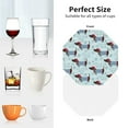 thumbnail image 5 of Leather Coasters with Heat-resistant for Drinks, Dachshund Dog Puppy Hat -标题2 Octagon, 5 of 5