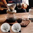 thumbnail image 5 of Coffee Filter for Chemex Stainless Steel Pour Over Metal Coffee Dripper Reusable Cone filter for Chemex, Carafes and Other Coffee Makers(2 Silver Pack), 5 of 5