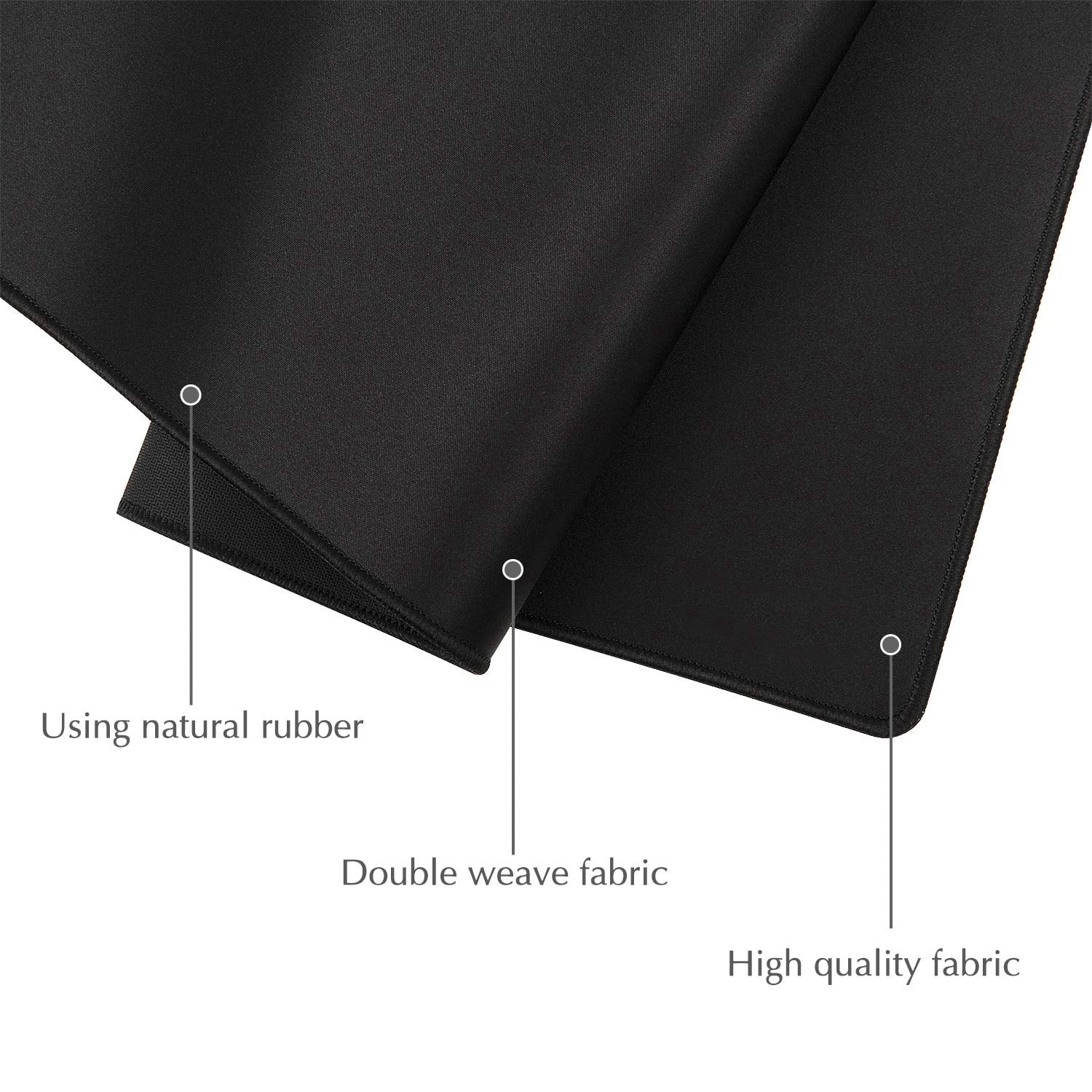 Large Gaming Mouse Pad  Xxl Desk Mousepad With Stitched Edges Non-slip Base For Gamer Office & Home Classic Black