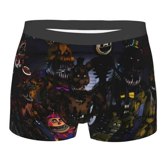 Saiise Five Nights At Freddy'S Men's Underwear Boxer Briefs Cotton Trunks Short Leg Underwear (S-XXL)
