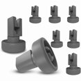 thumbnail image 1 of 8 Pcs Rouleaux Supérieurs de Panier de Remplacement Universels 25mm pour Lave-Vaisselle Machine à Laver Pièces de Rechange Accessoires, 1 of 5