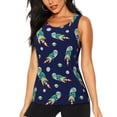 thumbnail image 3 of Goofa Astronaut Dinosaur Printed Womens Workout Tops for Women Sleeveless Yoga Shirts Athletic Running Tank Tops Sleeveless Gym Clothes Workout Apparel-XX-Large, 3 of 9