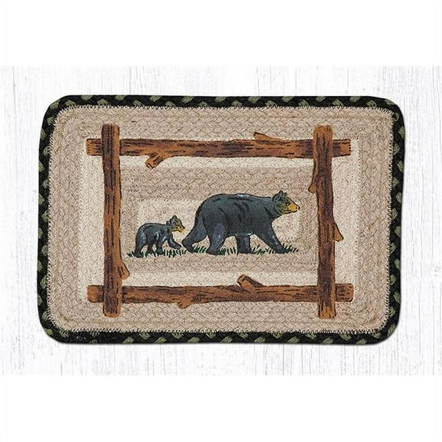13 x 19 Po. Tapis d'Accents de Table Oblong Mama & Baby Bear
