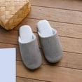 thumbnail image 2 of Lovskoo 2024 Womens Mute Lightweight Cotton Slippers Indoor Slip On Summer House Shoes Flats Breathable Lightweight Washable Non-Slip Rubber Soles Gray, 2 of 8