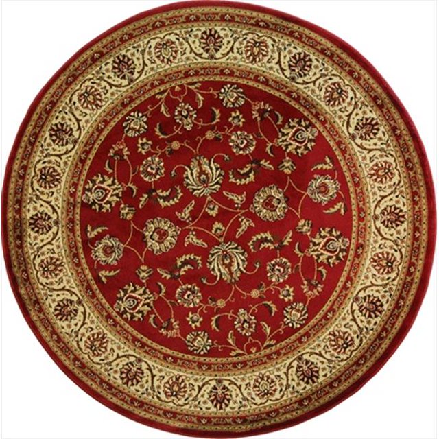 Infinity Home 549305O Barclay Sarouk Tapis Ovale Rouge 5 Pi 3 Po x 6 Pi 10 Po