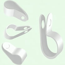 LAMIRO 100PCS 1/4 Inch Rope Light Clips P-Style Mounting Clips Plastic Cable Clamps for Wire Management