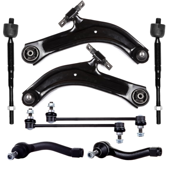 ECCPP 8PCS Front Suspension Kit for 2007-2012 for Nissan for Sentra Sway Bar End Link Inner Tie Rod Ends Control Arm Ball Joint Inner Tie Rod End