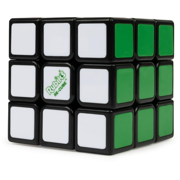 Rubik's Re-Cube The Original 3x3 Cube Made with 100% Recycled Plastic 3D Puzzle Fidget Cube Stress Relief Travel Game for Adults and Kids Ages 8+