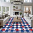 thumbnail image 4 of Independence Day Washable Area Rug 5 x 8 ft Flag Day Pentagram, Soft Non Slip Rugs Stain Repellent Indoor Felt Carpet for Living Dining Room Bedroom Home Office, 4 of 9