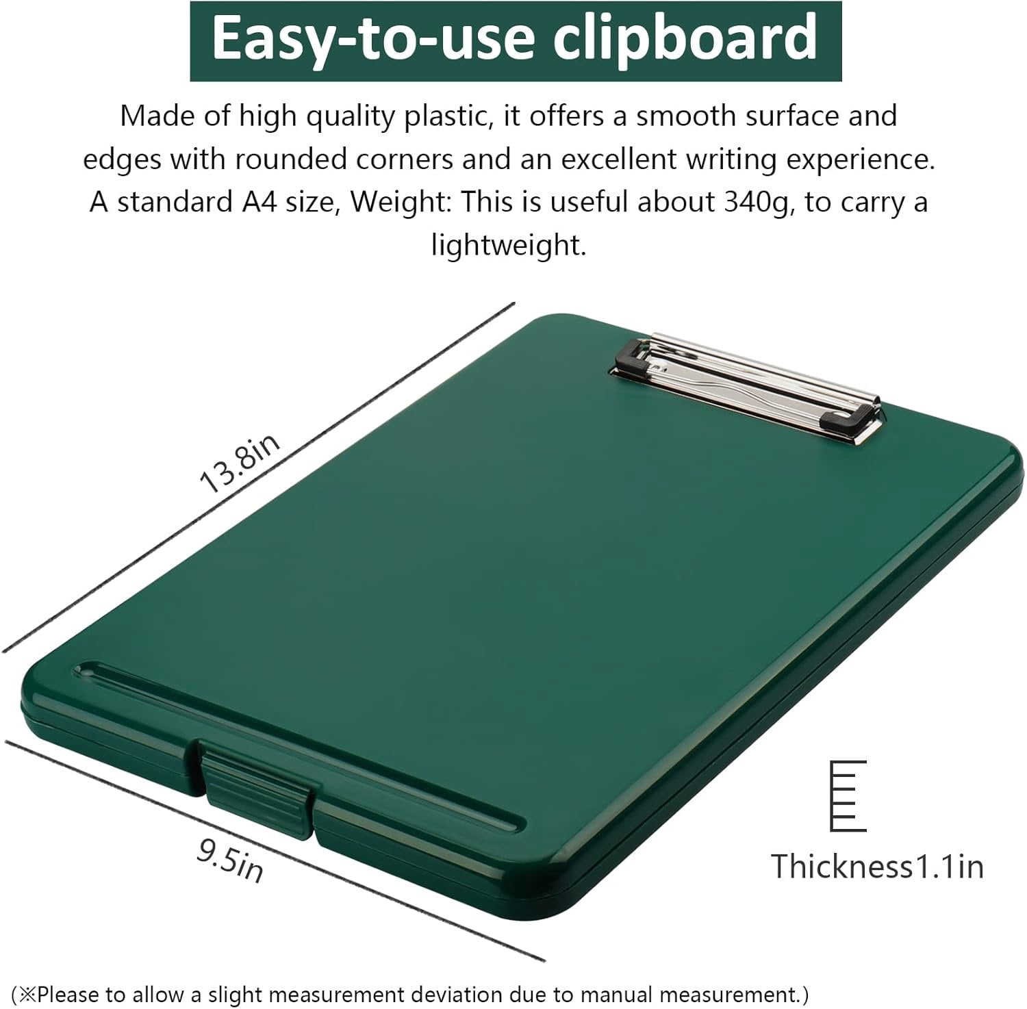 Clipboard with Storage,Storage Clipboard with Clip,Clipboards Foldable for Nurse,for 8.5x11 Paper Clip Boards,A4 Clipboards Case with Smooth Writing for Office Supplies Clip Board Case-